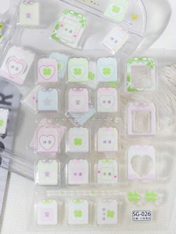 Cartoon Fun Nail Stickers, Relief Nail Stickers, Self-Adhesive Nail Stickers For Women, 5D Relief Effect, Cute And Interesting, Exquisite Theme, Easy DIY Nail Decoration, Holiday Gifts, Party Style Stickers, Water Cup Phone Decoration Stickers