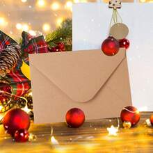 1/20个，4 x 6英寸，A4信封，卡片信封，棕色信封，牛皮纸信封，适用于邀请函、明信片，水性胶，带胶封口 - 查看 5