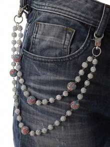 High Quality Colorful Diamond Ball Chain, Rose Bead Waist Chain, Body Chain, Handmade Jewelry, Suitable For Men And Women - Multicolor - View 10