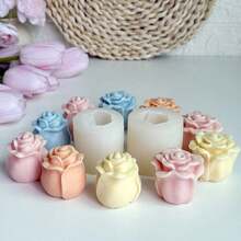 Rose Candle Silicone Mold DIY Rose Bud Mold - Flowers - View 4