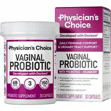 Vaginal Probiotics For Women With Lactobacillus Blend & Cranberry Extract | Women's Probiotic Supplement With Prebiotics | Daily Feminine Wellness | 30 Capsules - 1 Bottle - 查看 9