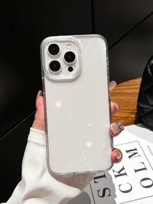 Minimalist Transparent Acrylic Phone Case, Compatible With IPhone 16 Pro Max / 16 / 16 Pro / 16 Plus / 15 / 15 Pro Max / 15 Pro / 15 Plus / 11 / 12 / 13 / 14 Pro Max / XS / XR / 11 Pro / 11 Pro Max / 12 Pro / 12 Pro Max / 13 Pro / 13 Pro Max / 7 Plus / 14 Pro / 14 Pro Max / 14 Plus / 7 Plus / 8 Plus / 8 / SE2 / 16E, Soft, Waterproof, Shockproof, Anti-Fall, Anti-Scratch. - Clear - View 3