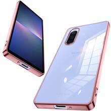 【人気のあるもの】Xperia 10 V ケース クリア スマホケース 透明 薄型 ソフト TPU 耐衝撃 メッキ加工 ストラップホール付き 軽量 - ローズゴールド - チェックする 1