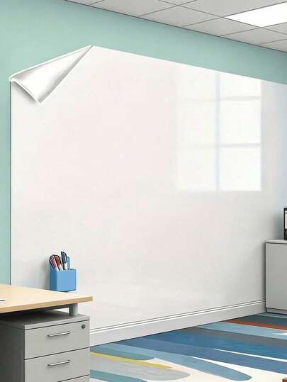 1 Roll Self-Adhesive Whiteboard Wall Stickers, Plastic Message Boards For Painting/Offices/Home Decoration, Ideal For Home, School, Office, Large Wall Decor