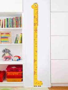 1pc Giraffe Height Ruler Sticker, Unicorn & Dinosaur Cartoon Animal Height Measurement Wall Decal, Home Decor, Height Marker, Room Wall Paper, Self-Adhesive Removable - Multicolor - View 2