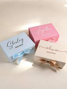 Customized Bridesmaid Gift Box, Empty Gift Box, Bridesmaid Box, Wedding Party Gift Box, Customized Wedding Party Box, Bridesmaid Proposal Gift Box - Multicolor - View 3
