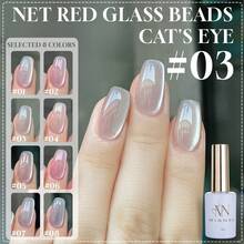 MISS MIANEL 12毫升/瓶黑色指甲油,8色月光猫眼凝胶指甲油,2026新款美白粉蓝果冻指甲油,适用于法式美甲和脚趾甲,紫色绿色可爱美甲,适合美甲沙龙和DIY - 彩色 - 查看 18