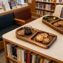 1pc Rosewood Coffee Tray, Food Tray, Snack Tray, Dessert Tray, Cake Tray, Suitable For Cafe, Restaurant, Living Room - 1pc Coffee and Snack Tray - View 8