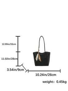 时尚手提包/单肩包，优雅简约鳄鱼纹魅力精致围巾，大容量黑色，适合办公和商务场合 - 黑色 - 查看 10