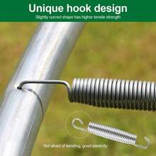 Set Of 35 Trampoline Replacement Springs, Heavy-Duty Galvanised 5.5" 14cm Silver - A - View 7