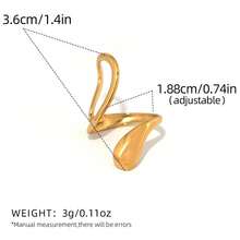 Frminee 3pcs/1pc Minimalist 18K Gold-Plated Stainless Steel Ring Set, Waterproof And Stylish Rings, Stackable Statement Jewelry, Western Jewelry, Suitable For Everyday Wear, And A Holiday Gift. - Multicolor - View 9