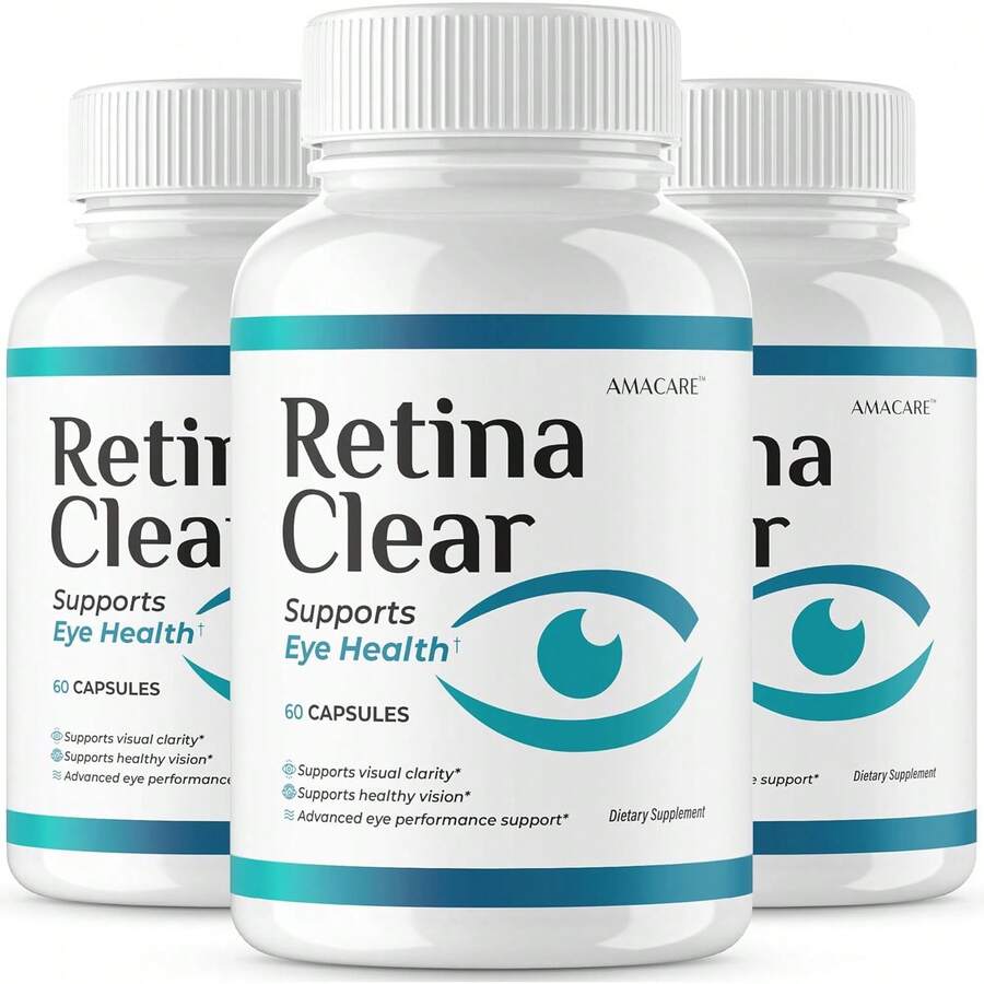 (3 Pack) Retina Clear – Retina Clear Eye Supplement Capsules Reviews, Official RetinaClear Vision Support Pills Health Natural Ingredients Vitamin Advanced Formula, 180 Capsules For 3 Months - 1 - 查看 1