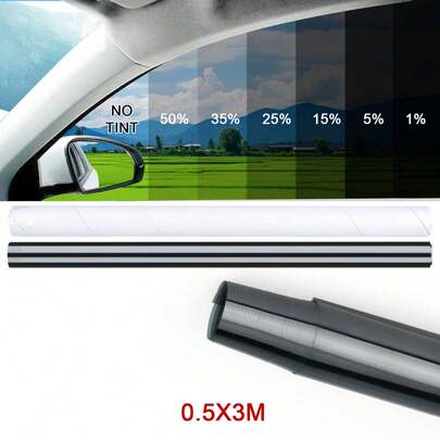 50x300厘米汽车窗膜 | 防紫外线隔热 | 陶瓷纳米遮阳膜 | 无气泡简易安装套装 | 轻松贴合汽车遮阳膜