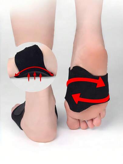 1 Pair Unisex Arch Support Cushion Insoles, Shock Absorbing Foot Sole Pads With Stabilizing Support