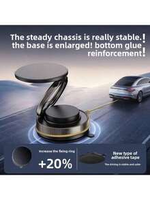 Vacuum Suction Cup Magnetic Phone Holder Desktop Home Travel Multi-Function Foldable Lift Lazy Phone Mount Vacuum Suction Cup Car Phone Holder 2025 New Rotating Folding Dashboard Navigation Phone Holder - Black - View 9