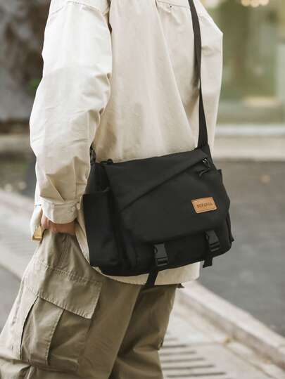 Peach Tree Fashionable Minimalist Solid Color Small Crossbody Bag, Casual Everyday Nylon Lightweight Waterproof Shoulder Bag, Sports Bag, Phone Bag , Beach Bag , Valentines Gifts, Valentine Day, Easter