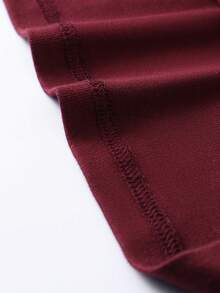 Áo thun cổ tròn tay ngắn, kiểu dáng thanh lịch, tối giản, thích hợp mặc đi làm và hẹn hò hàng ngày, áo mùa hè cho nữ, áo kiểu nữ sang trọng. - Màu Đỏ Sâu - Xem 10