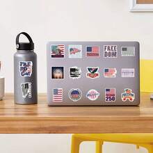 110Pcs 250th Anniversary Stickers Scrapbook Aesthetic Stickers Pack Freedom American Flag 250th Anniversary Merchandise Helmet Stickers Dirt Bike Stickers Vinly Waterproof Stickers For Water Bottle,Computer,Laptop,Phone,Luggage,Notebook,Fridge - C - View 9