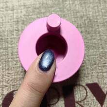 1pc Rotating Cat Eye Nail Magnet - Wide Glass Bead Effect - Multi-Functional Strong Automatic Nail Magnet - Gel Nail Polish - Multicolor - View 7