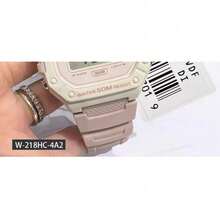 Casio 卡西欧 W-218HC 裸粉色方形数字手表 50米防水 防震 LED灯 多功能学生运动腕表 - 均碼 - 查看 5