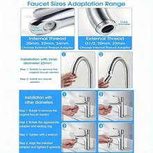 360°旋转厨房水龙头延长器 - 防溅水、泡沫生成、耐用塑料材质、兼容多种水龙头、厨房水龙头配件、光滑金属表面、优质塑料 - 水龍頭 - 查看 4