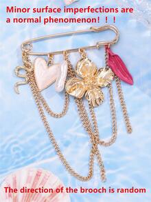 1 buah Bros Bunga Hati Mutiara Vintage, Bros Multi-Elemen Romantis Manis untuk Topi, Celana, Pakaian, Cocok untuk Pemakaian Sehari-hari dan Liburan - MultiWarna - View 2