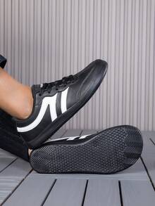 男女通用休闲鞋 36-46码，2026款男士宽底缓震跑鞋，女士透气网面运动鞋，无束缚感 - 黑色 - 查看 2