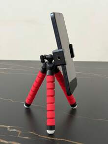 八爪章鱼造型手机支架，桌面迷你海绵三脚架手机支架，适用于手持、桌面、树枝、地面等多种手机放置方式 - 彩色 - 查看 2