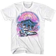 Back To The Future Airbrush White Adult T-Shirt - 白色 - 查看 1
