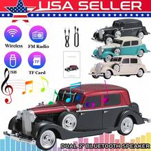 Dazone Dual 2-In Portable Bluetooth Party Speaker, Wireless Vintage 1934s Style Car Model Bluetooth Speaker, Portable Wireless Audio With TWS, USB/TF/FM/AUX, TYPE-C Charging For Camping, Home Decor & Parties - View 1