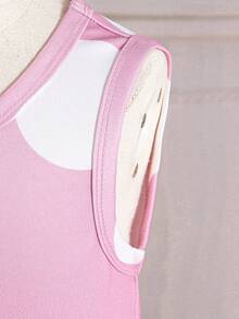 女童休闲日常套装，可爱波点蝴蝶结公主蛋糕裙，适合春夏穿着 - 粉色 - 查看 5