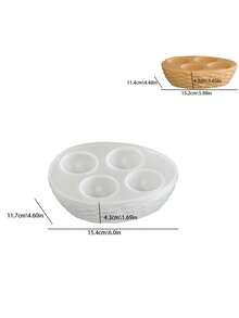 4-Grid Woven Silicone Egg Tray Mold, DIY Candle Egg Storage Box Plaster Mold - White Silicone Mold - View 8