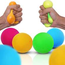 1pc Flour Ball Squeeze Toy - Color Changing Stress Relief Squeezy Ball - Squishy Toy - Colorful Stress Relief Toy - TPR Soft Rubber - Adult Stress Ball - Squeeze Toy - Birthday Gift - April Fool's Day - Perfect Gift - Collectible - Multicolor - View 2