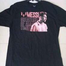 Cotton Printed - Shirt Value Hot -Shirt Full Sizes S-5XL News MESSIs-Shirt Graphic Lionels Messis Text MESSIs GREATEST Soccer Inters MIAMIs Suitable Fans HR001 Y2K,Oversize Plus Size Men's S To 5XL,Summer Tee - 黑色 - 查看 1