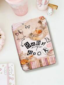 1pc Sweet Girl Style Book Collage Pattern Kindle/Tablet Protective Case, Compatible With IPad 10.2" 2021/2020 10th/9th/8th Gen, (A16) 11" 11th Gen 2025, Galaxy Tab A8 10.5" 2022, Tablet Cover With Pencil Slot, Auto Sleep/Wake - Multicolor - View 23