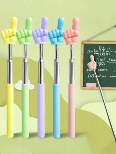 1pc/3pcs/5pcs Retractable Reading Pointer, Teaching Pointer, Available In Multiple Colors, Retractable Reading Pointer, Electronic Reading Pointer, Teaching Tool Pointer, Suitable For Birthday Gift Bags, Party Fillers, Classroom Rewards And Carnival Prizes (Random Color)