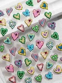 Cartoon Interesting Nail Stickers, Nail Stickers To Relieve Stress, Women's Self-Adhesive Nail Stickers, 5D Embossed Effect, Cute And Fun, Exquisite Themes, Simple DIY Nail Art Decor, Holiday Gifts, Party Style Stickers, Water Cup And Phone Decorative Stickers - Multicolor - View 5