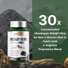 Himalayan Shilajit Supplement Capsules With Fulvic Acid & L-Arginine | Botanical Energy & Wellness Support | 60 Capsules (2 Bottles) - 2 瓶 - 查看 4