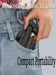 YAIUZGOO Chân máy điện thoại mini 3 trong 1 bằng hợp kim nhôm, có thể kéo dài, điều khiển từ xa, xoay 360°, gậy selfie di động tiện dụng cho chụp ảnh du lịch. - Xem 6