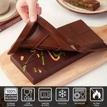 2pcs/3pcs Silicone Chocolate Mold, Non-Stick Rectangular Durable Mold Suitable For Swiss Roll, Chocolate, Chocolate Bar And Dubai Chocolate, Easy Demold - View 11