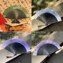 1把复古花卉折叠手扇，女士竹丝折叠扇，优雅装饰手持扇，带流苏，便携式夏季降温扇，适用于舞会、婚礼等场合，亚洲风格折叠手扇，角色扮演摄影礼物 - 折扇 - 查看 6
