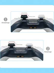 6个硅胶摇杆帽，蘑菇头按键保护套，防滑防汗增强握感，适用于5/4/PS3/ Series S/X/ One/ 360/Switch Pro游戏手柄 - 查看 6