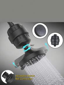 This Fashionable Four-Inch Round High-Pressure Showerhead Is Versatile And Can Deliver A Powerful And Luxurious Spray Effect. It Is Equipped With A Compact Silicone Nozzle And A Detachable Wall-Mounted Showerhead. The Simple Square Design Combined With Durable Plastic Structure, Along With High-Pressure Water-Saving Technology - Multicolor - View 7