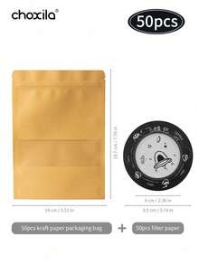 choxila 1/10/50pcs Disposable Drip Coffee Filter Paper, Hanging Ear Style Coffee Powder Filter Paper - UFO Filter Paper - View 14