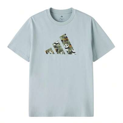 Adidas 男士T恤，舒适简约休闲日常通勤短袖，PANDA C CAM T KB4848