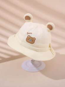 1 chiếc mũ rộng vành thêu hình động vật dễ thương, mũ tai bèo chống nắng ngoài trời hàng ngày mùa hè đi biển. - 1 con vật hoạt hình - Xem 8