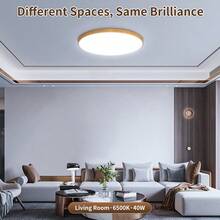 220V LED Ceiling Light, Available In Pure White/Wood Grain/Black/Gold, Home Decor Lighting Fixture, Suitable For Bedroom/Living Room/Study/Closet/Kitchen/Hallway/Studio/Office/Shop, Choose Appropriate Size Based On Usage Needs - LED Three-proof Ceiling Light - View 8