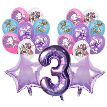 Authorized Purple Witch Themed Music Party Decorative Balloons, Cool Girl Children's Birthday Party Latex Balloon Decoration Set, Includes Purple Pentagram Balloons And Number Balloons, Suitable For Baby Shower Cake Table Party Supplies Gifts Toys Balloons - Balloon Set - View 6