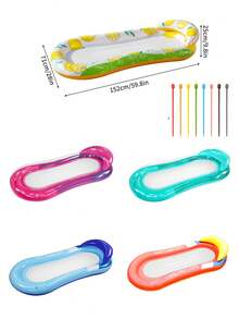 Adult Inflatable Floating Lounge Chair, Large Thick Inflatable Float Bed With Soft Mesh Center, Durable PVC Quick Fold Design, Suitable For Swimming Pool, Outdoor Beach, Pool Party, Summer Sunbathing - Multiple Styles - View 10