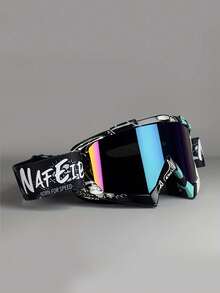 TUOGTCI Gafas de motocicleta con lentes de policarbonato, adecuadas para adultos, a prueba de viento y polvo, para uso decorativo general - Montura de policarbonato, sin graduación óptica. Gafas de motocicleta adecuadas para esquí, motocicleta todoterreno, montañismo, con banda elástica ajustable para comodidad - Multicolor - Ver 23